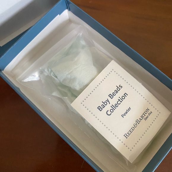 Reed and Barton pewter baby zoom zoom bowl and beaded spoon NWT - Picture 4 of 12